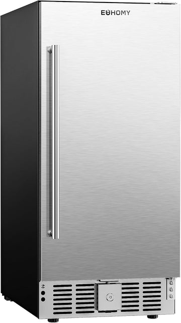 Beverage Refrigerator 15 Inch, Under Counter 127 Can Beverage Fridge with Stainless Steel Door, Beverage Cooler Built