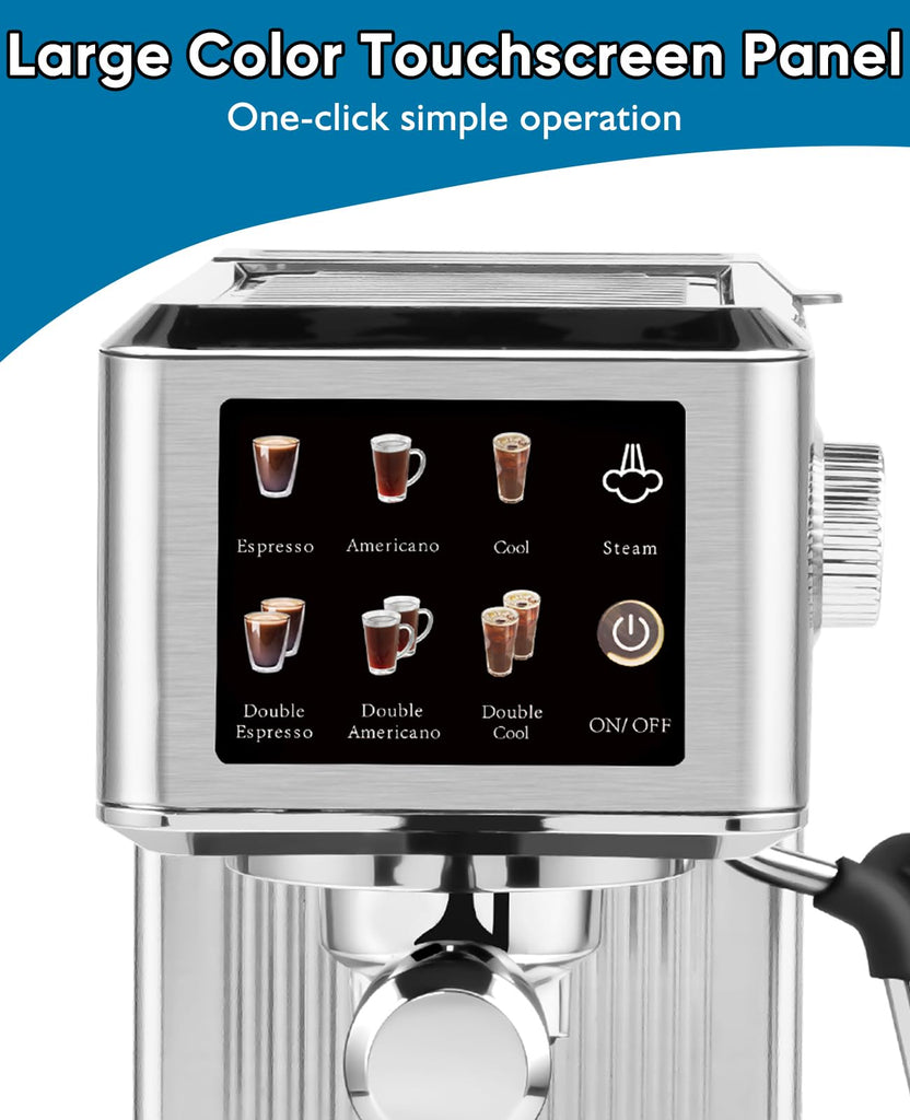 Espresso Machine with Powerful Steam Wand for Latte & Cappuccino