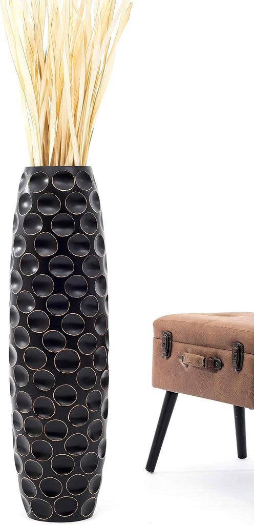 Large Floor Vase 34 inches Mango Wood for Pampas Grass, Dried Flowers | Decorative Vase , for Branches & Dried Herbs.