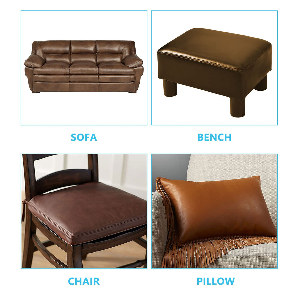 Vinyl Upholstery Fabric, Marine Vinyl Faux Leather for Chair, Sofa, Boat Repair (Brown, 75inchx55inch)