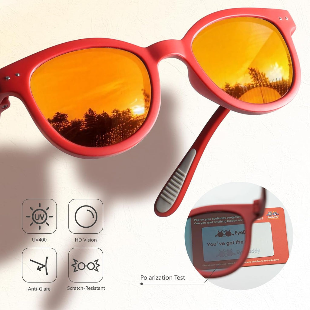 Toddler Kids Sunglasses for Boys Girls Polarized UV400 with Strap