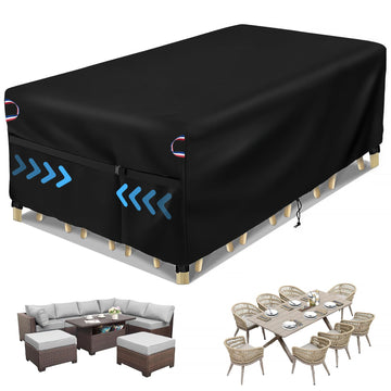 Patio Furniture Cover, 102inch Outdoor Furniture Covers Waterproof for Outdoor Couch/Table and Sofa Sectional