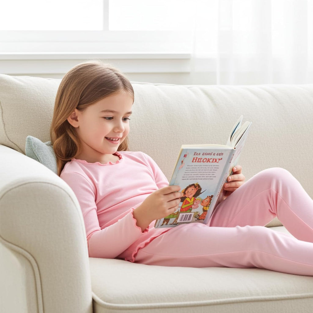 Kids Pajama Sets Years - Snug Fit Long Sleeve Sleepwear, Soft Breathable PJs for Girls Boys Toddler