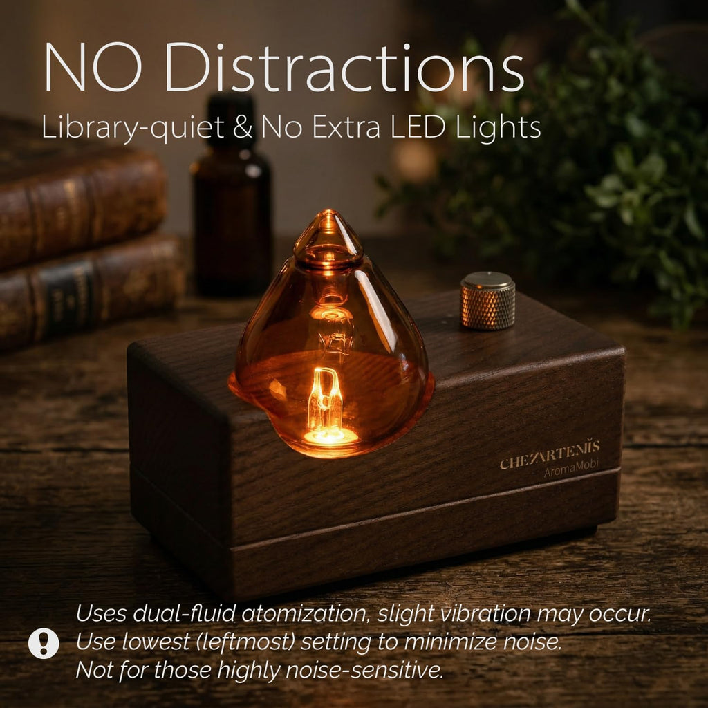 Amber Retro Waterless Essential Oil Diffuser for Aromatherapy