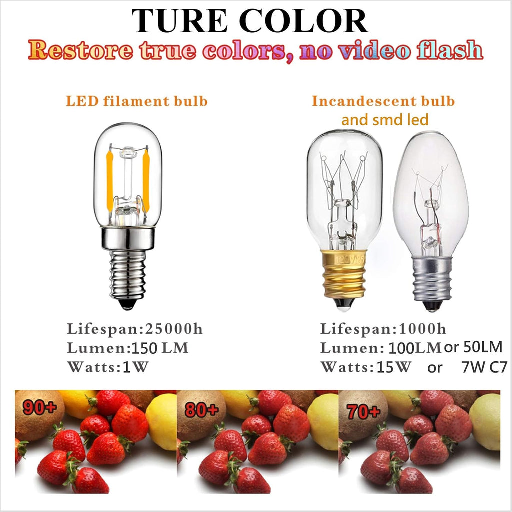 T22 T7 E12 Bulb,Night Light Bulbs,for Himalayan Salt Lamp,2700K