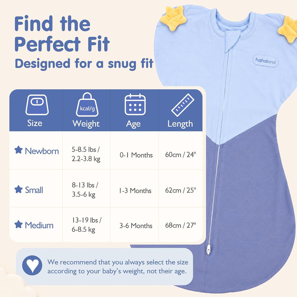 Transitional Swaddle Sack, Arms-Up Baby Swaddle with Soothing Toys