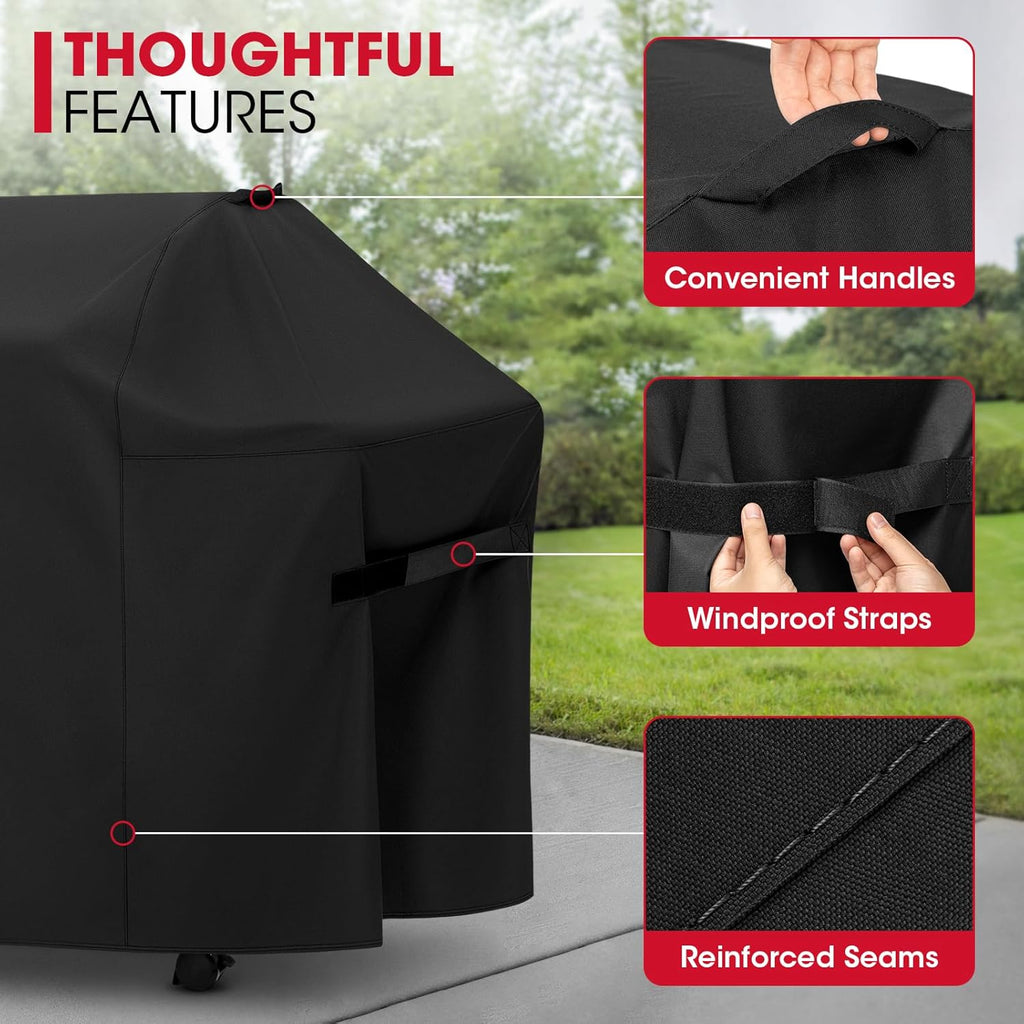 58 Inch Grill Cover for Weber Genesis II, LX 300 Series and Genesis 300 Series Gas Grills, Heavy Duty Waterproof Fade