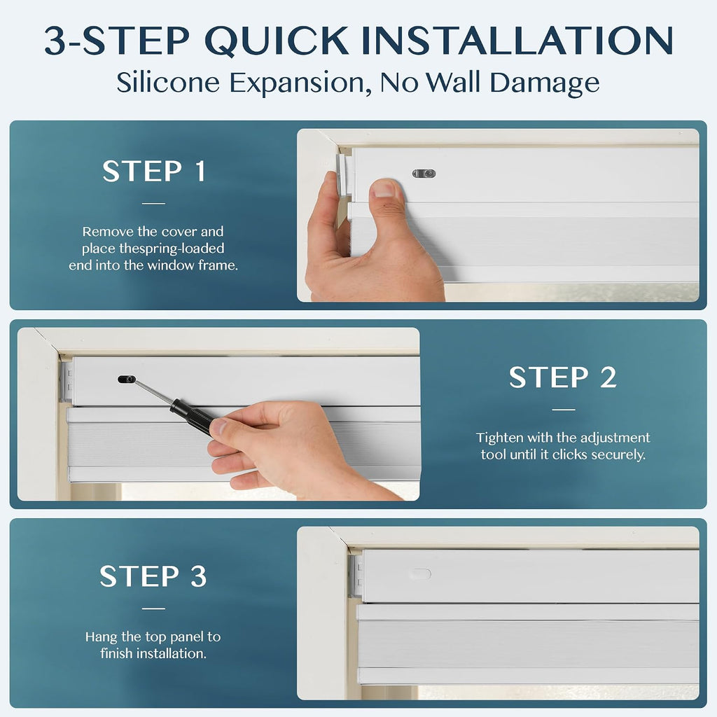 Waterproof 99% Blackout Cellular Shades,White,26''W X 54''H