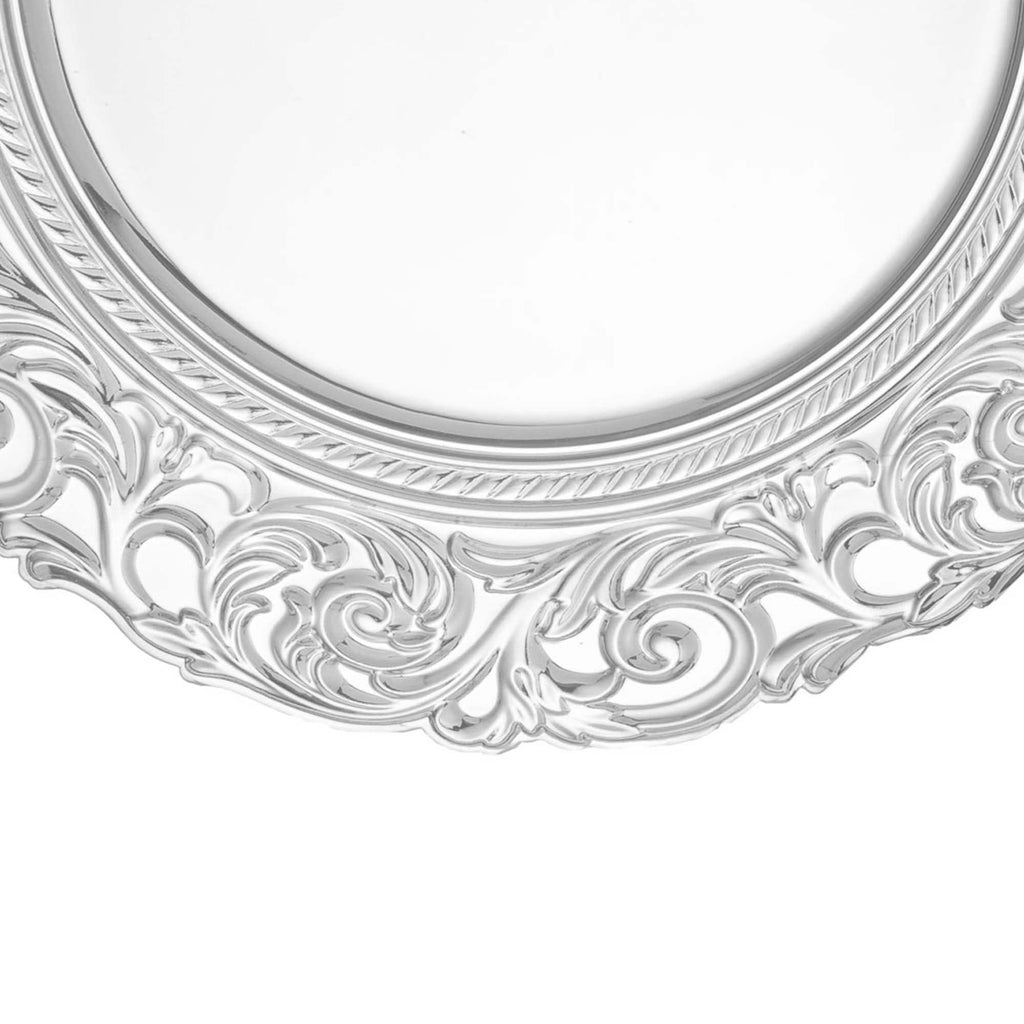 Baroque with Filigree Plastic Charger Plate | Service Plate for Parties, Dinner, Weddings, Quinceaneras and Events