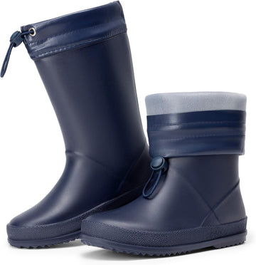 Kids Waterproof Drawstring Rain Boots