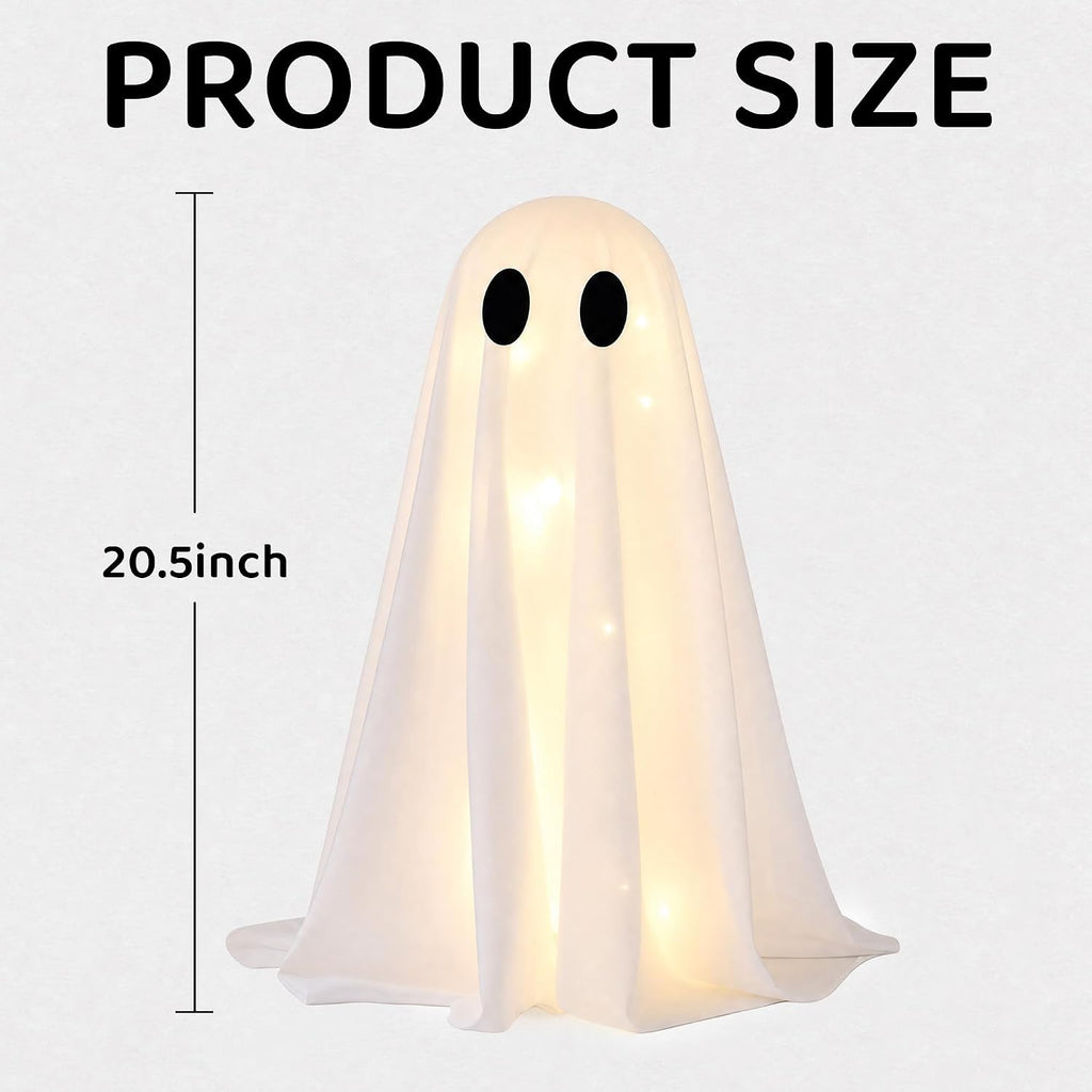 Halloween Decorations -2 Packs Spooky Light Up Ghosts with Lights - Set of 2