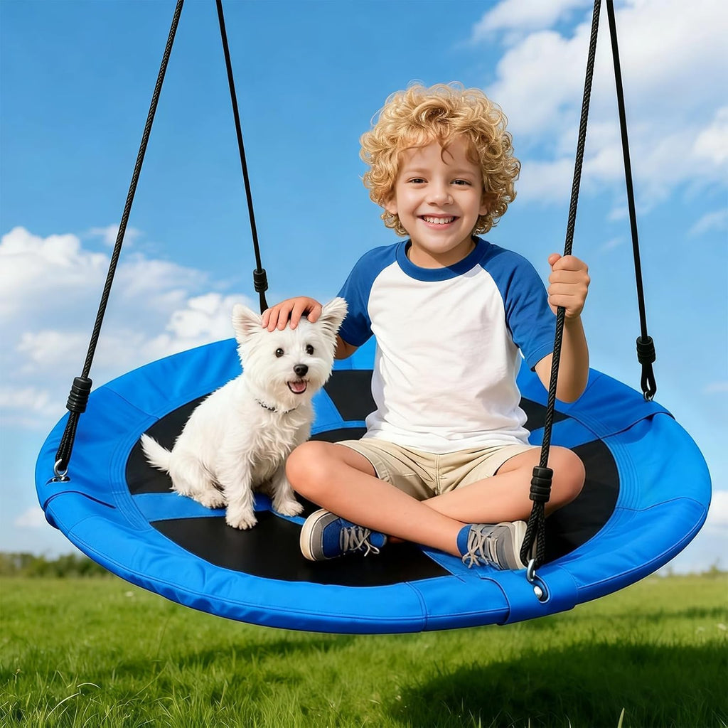 35" Saucer Swing Set with Stand, for Kids and Adults