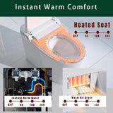 Luxury Intelligent Smart Toilet with Instant Warm Water Sprayer and Dryer, Auto Flush,Foot Sensor Operation