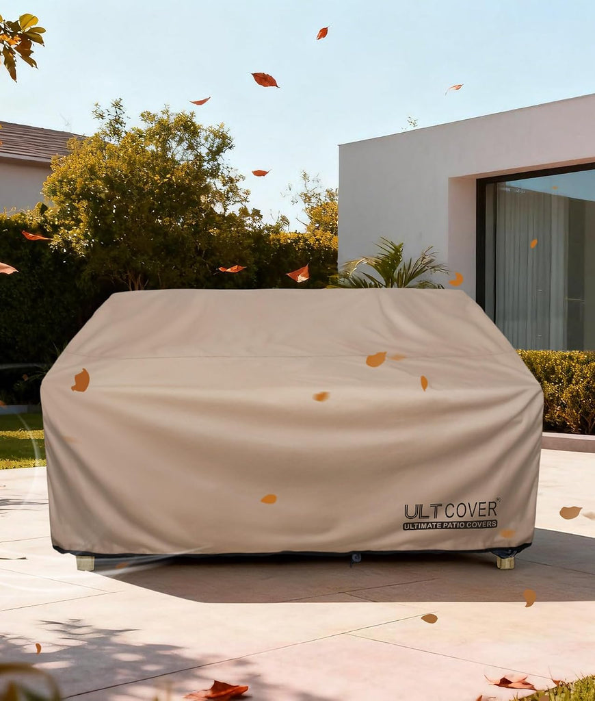Waterproof Outdoor Bench Furniture Cover, 58W x 28D x 35H in | Heavy Duty 600D Polyester, UV Resistant, Fits Patio
