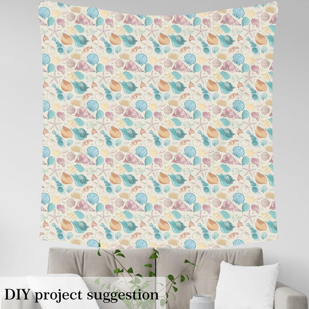 Ocean Coastal Nature Fabric by The Yard 2 Yards Soft