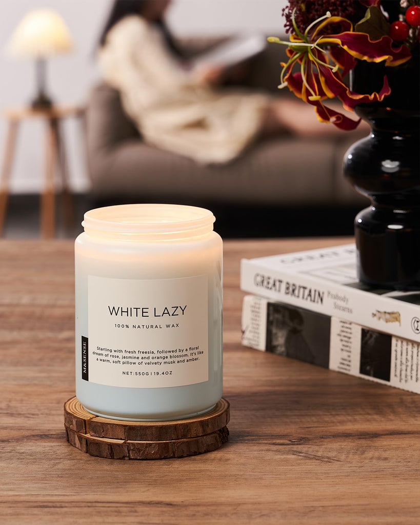 Clean Cotton Scented Candles - 19.4oz Natural Soy Wax