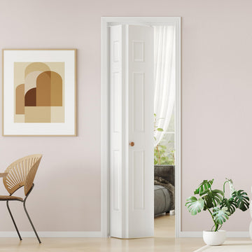 Bifold Door for 28" x 80" Opening, 6-Panel Hollow Core Folding Door