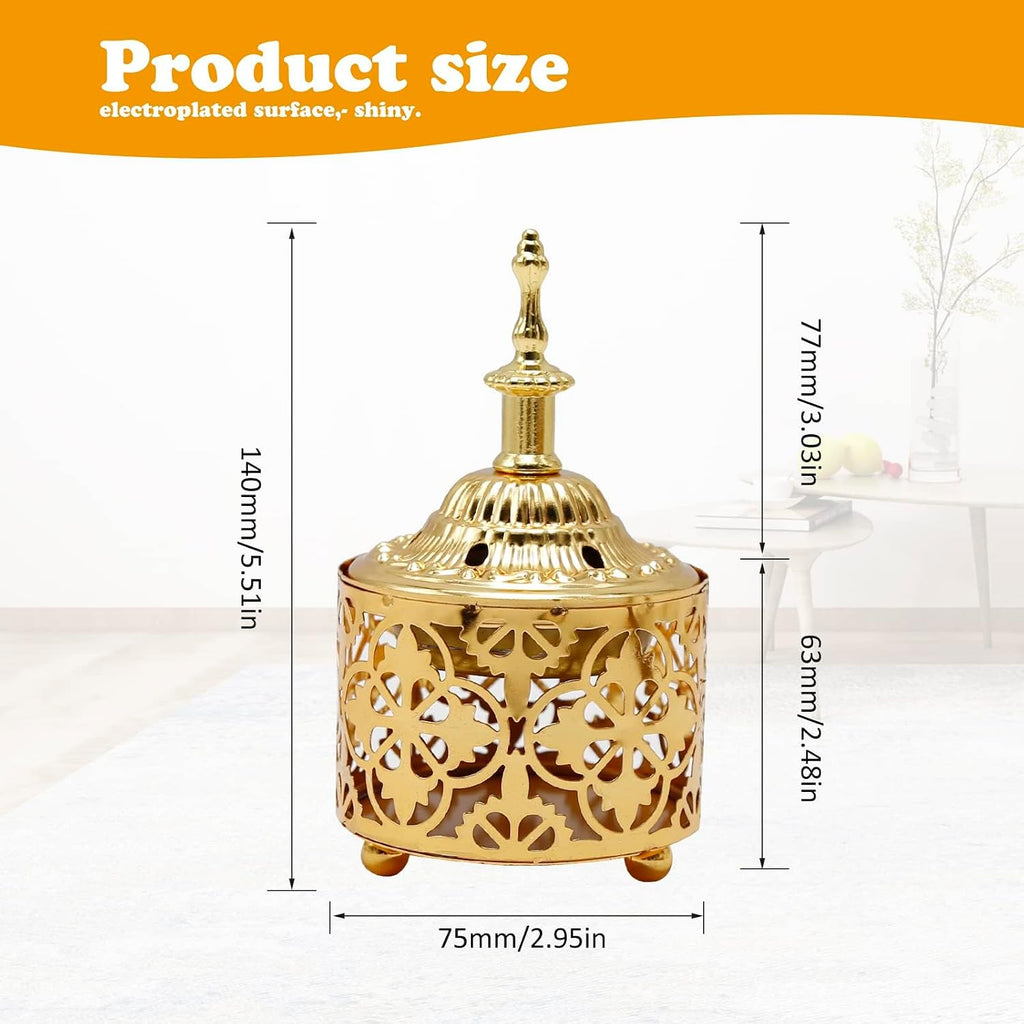 Arabic Incense Burner Metal Vintage Incense Holder Aroma Incense Burner Iron Art Incensestick Decorative Incense