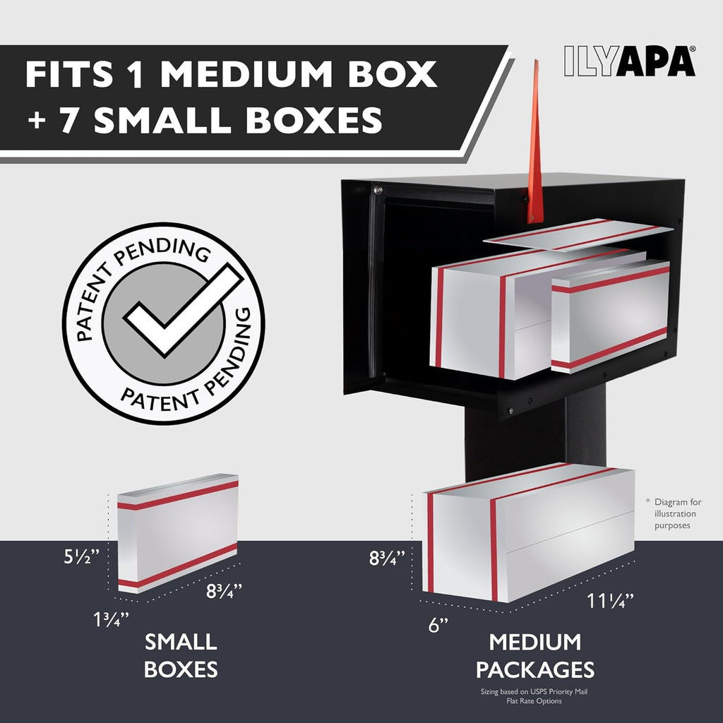Modern Angle Design Post Mount Modern Mailbox