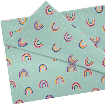 Oh Happy Day Rainbows Creative Class Fabric for Classroom Bulletin Boards, Pillows, Curtains, and Crafts