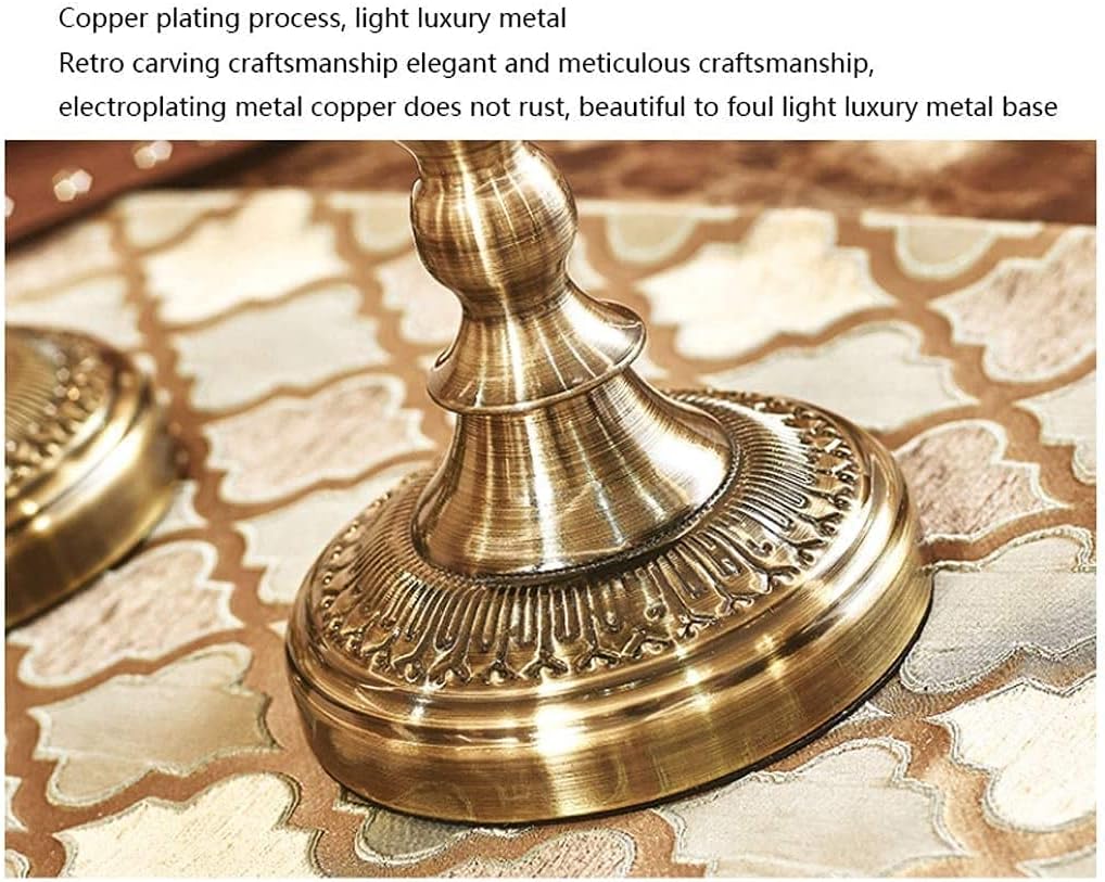 European Metal Candlestick Glass Candle Holder Romantic Candlelight Dinner Luxury Candle Stand Home Table Decoration