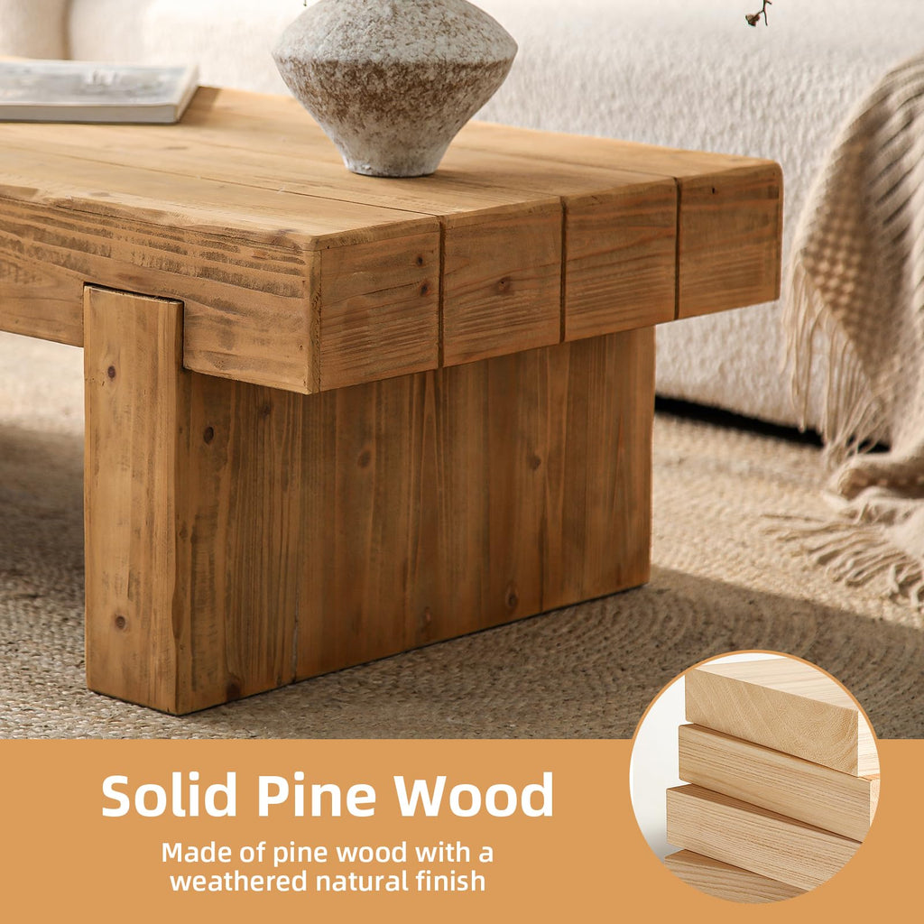 Wooden Coffee Table Mid Century Modern Coffee Table