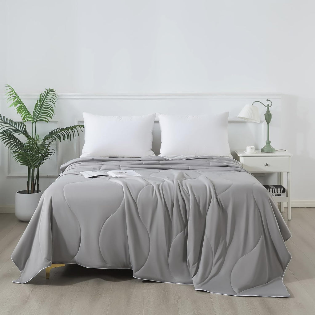 Cooling Comforter for Hot Sleepers, Summer Cooling Blanket King Size for Night Sweats, Breathable All-Season