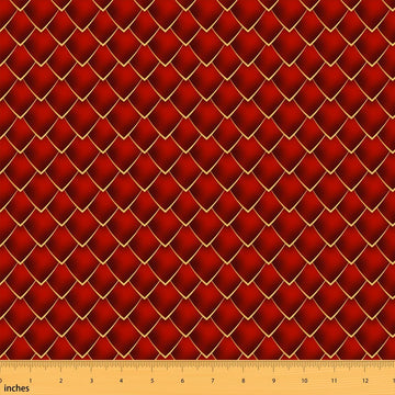 Fish Scale Decorative Fabric Geometric Diamond Sewing Craft for Girls Women Neutral Minimalist Style Outdoor Fabric