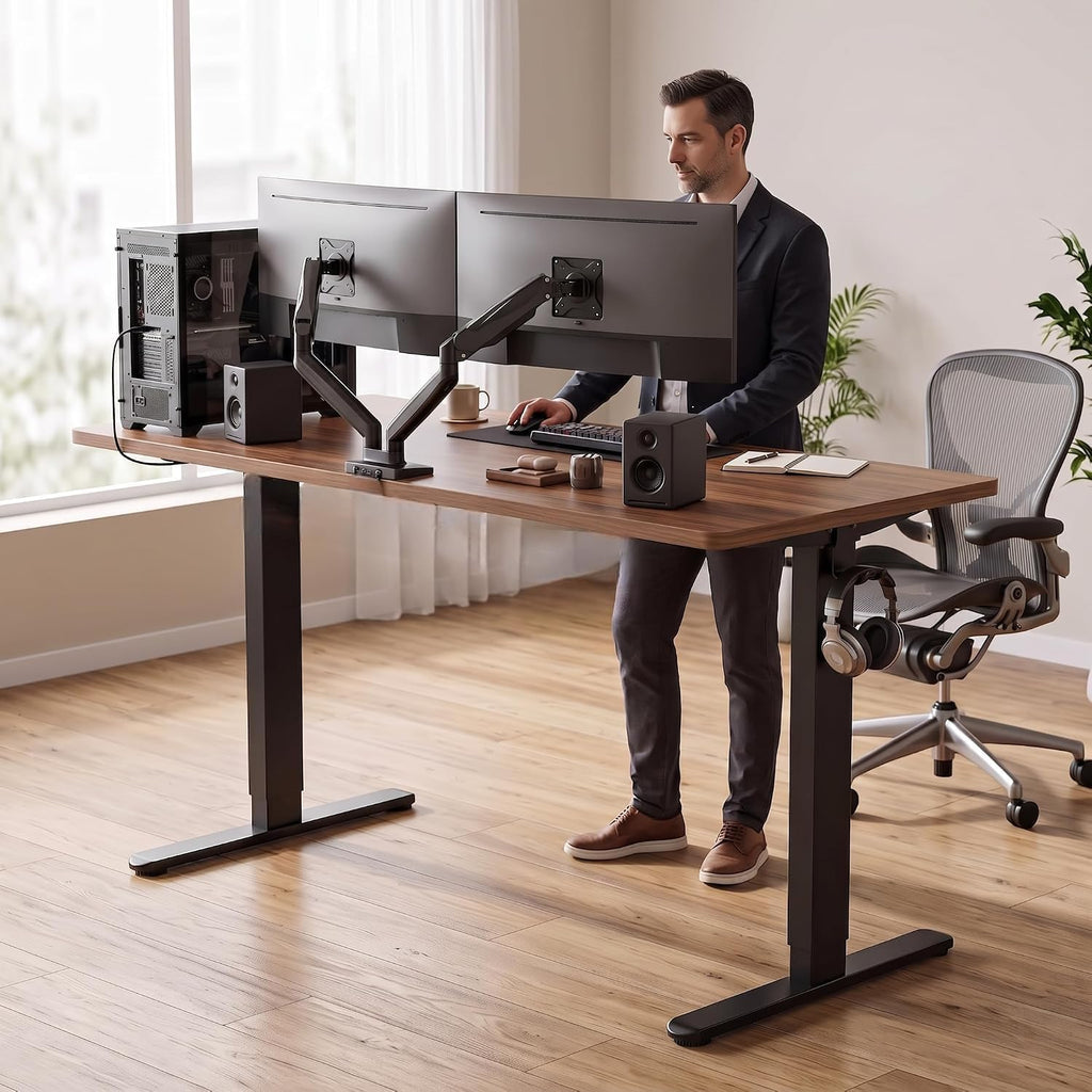 Dual Motor Standing Desk Legs for 44-90 inch Desktops, 264 lbs | 4 Memory Presets, Cable Tray, Dual Hooks, 28-47 inch