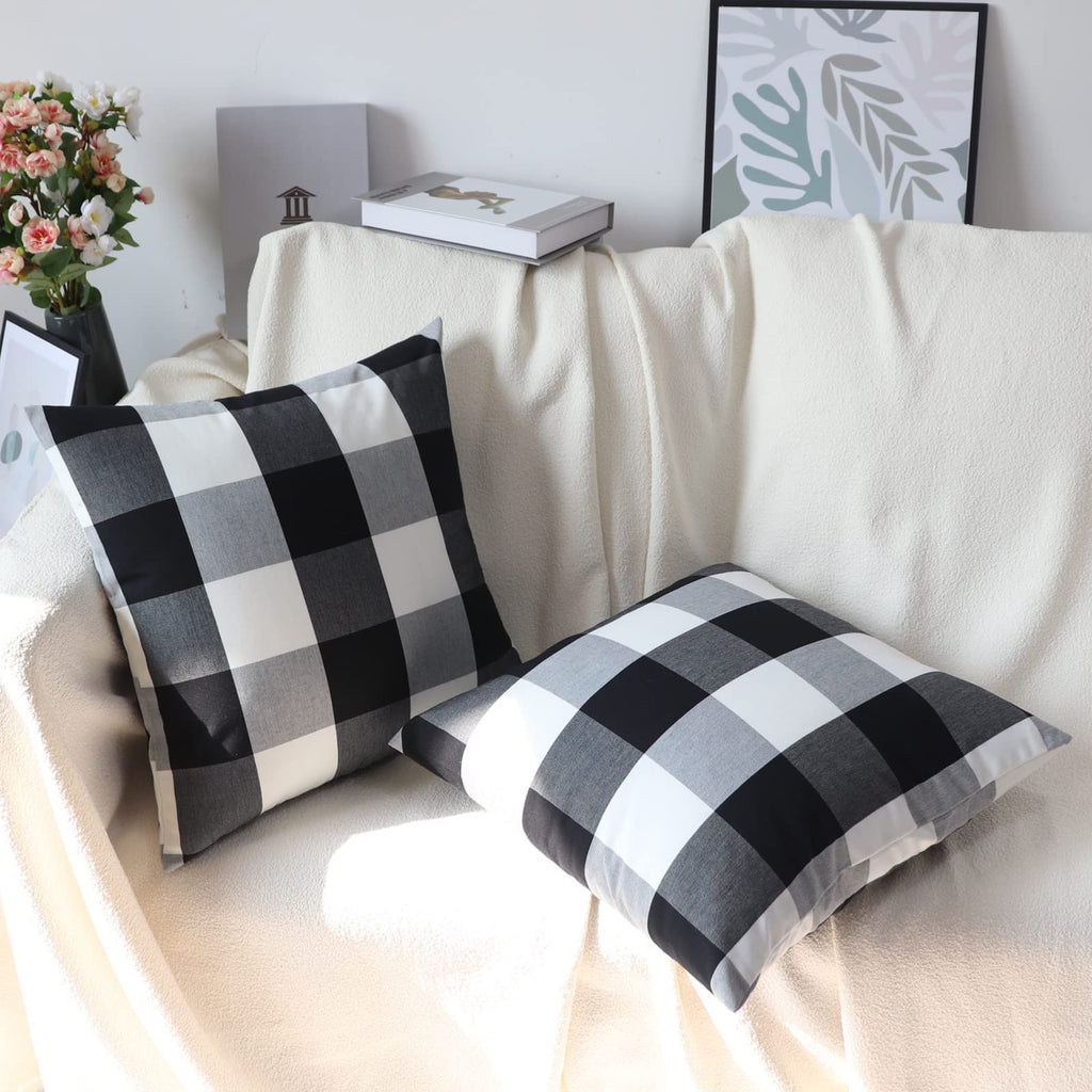 Buffalo Check Plaid Throw Pillow Covers Outdoor 20 x 20