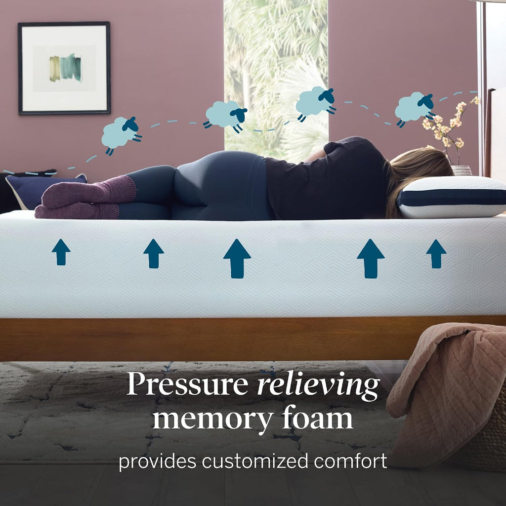 12" Medium Firm Gel Memory Foam Mattress - Bamboo Charcoal & Cooling Gel - Fiberglass Free - Bed in a Box