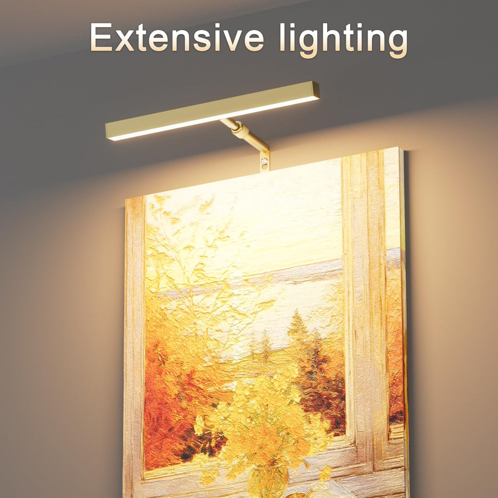 4W Plug in Picture Light for Paintings with Remote Control, 12" LED Art Display Lighting for Gallery, Dartboard