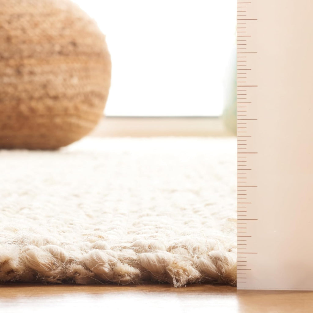 Natural Fiber Area Rug - 9' x 12', Ivory, Handmade Farmhouse Jute