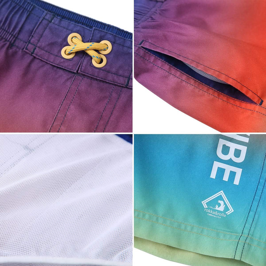 Boys' UPF 50+ Quick Dry Swim Trunks with Mesh Lining Shorts