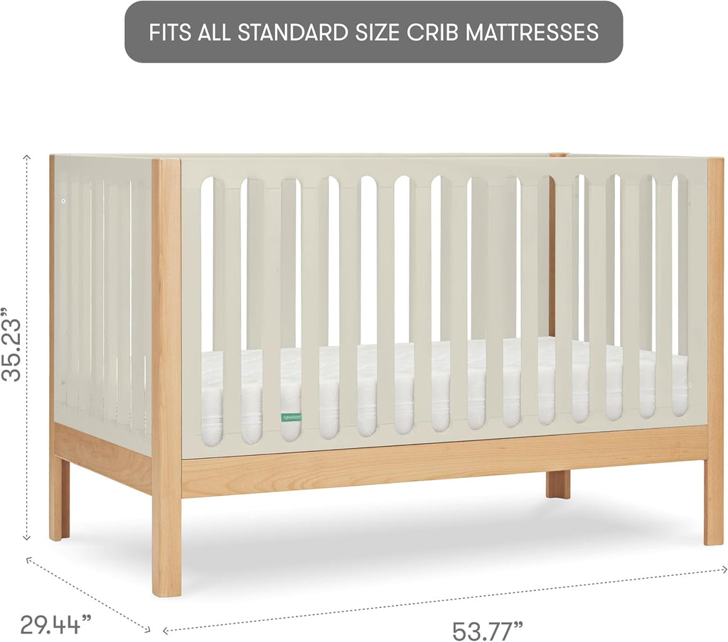 Galileo 3-in-1 Convertible Standard Crib - Natural/Dove 2-Tone