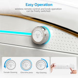 Smart Toilet,One Piece Bidet Toilet for Bathrooms,Modern Elongated Toilet with Warm Water,Dual Auto Flush,Foot Sensor