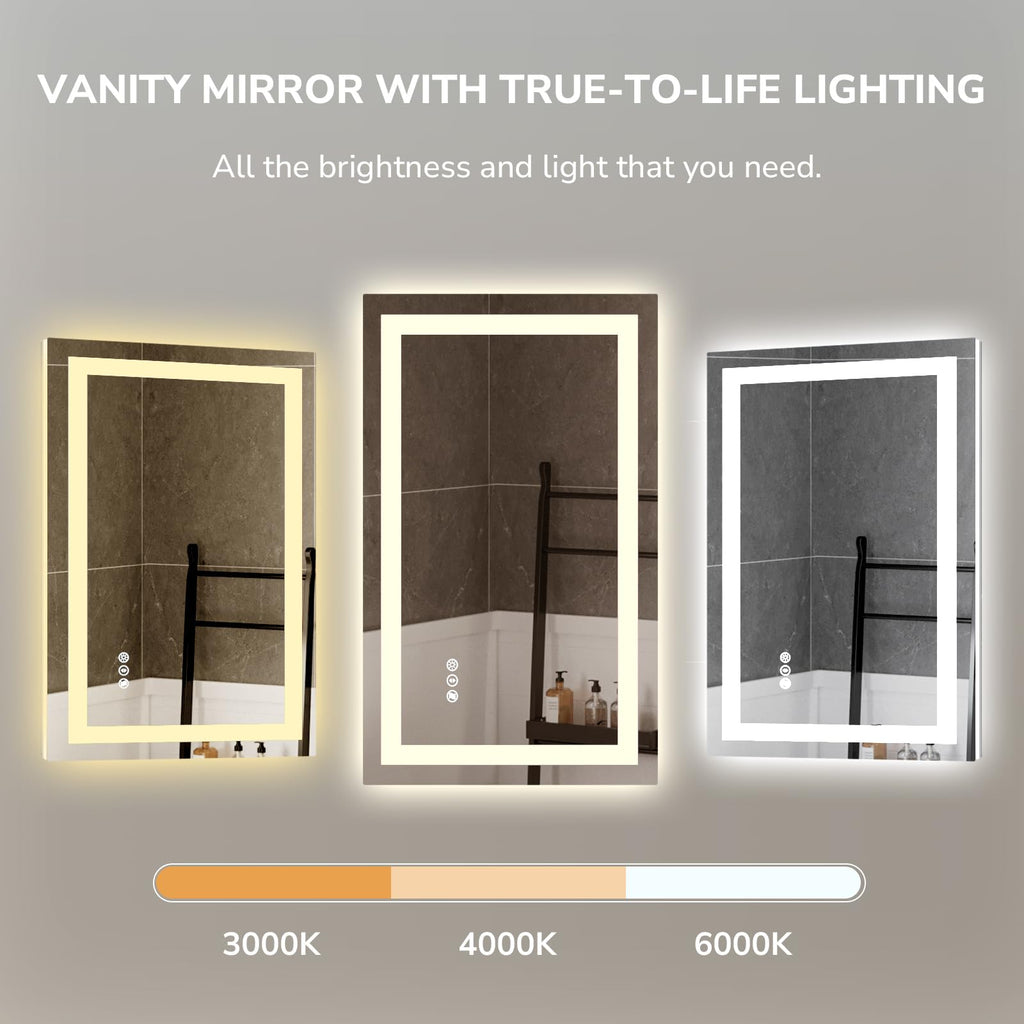 48x32 Inch LED Bathroom Mirror for Over Sink