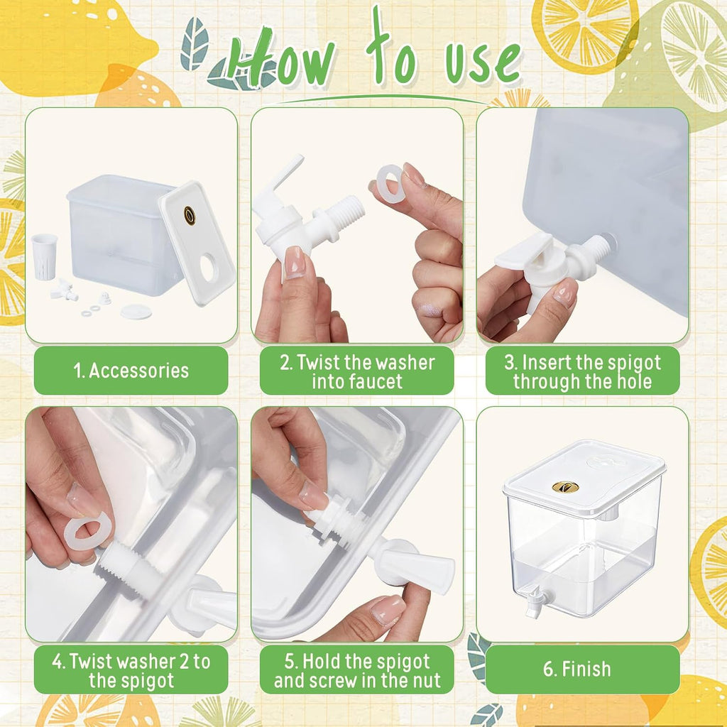 Lemonade Stand Supplies Include 2 Pack 2.3 Gallon Iced Beverage Dispenser with Spigot 30 Sets 16 oz Lemonade - Set of 2