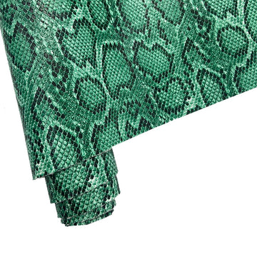 12"x54" Snake Patterned PU Faux Leather, Embossed Snake Textured Faux Synthetic Leather Fabric Decoration DIY Sewing