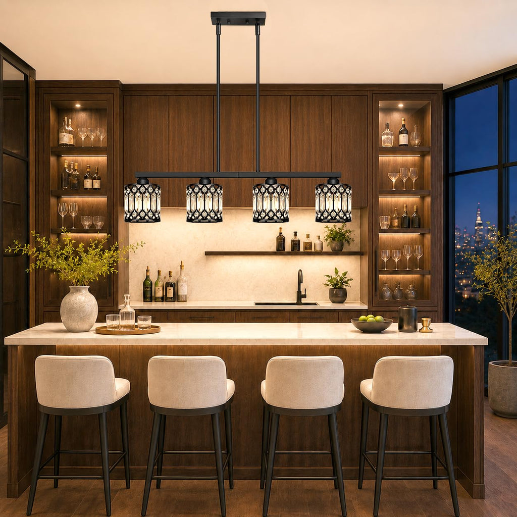 Crystal Kitchen Island Lighting Black Island Lights