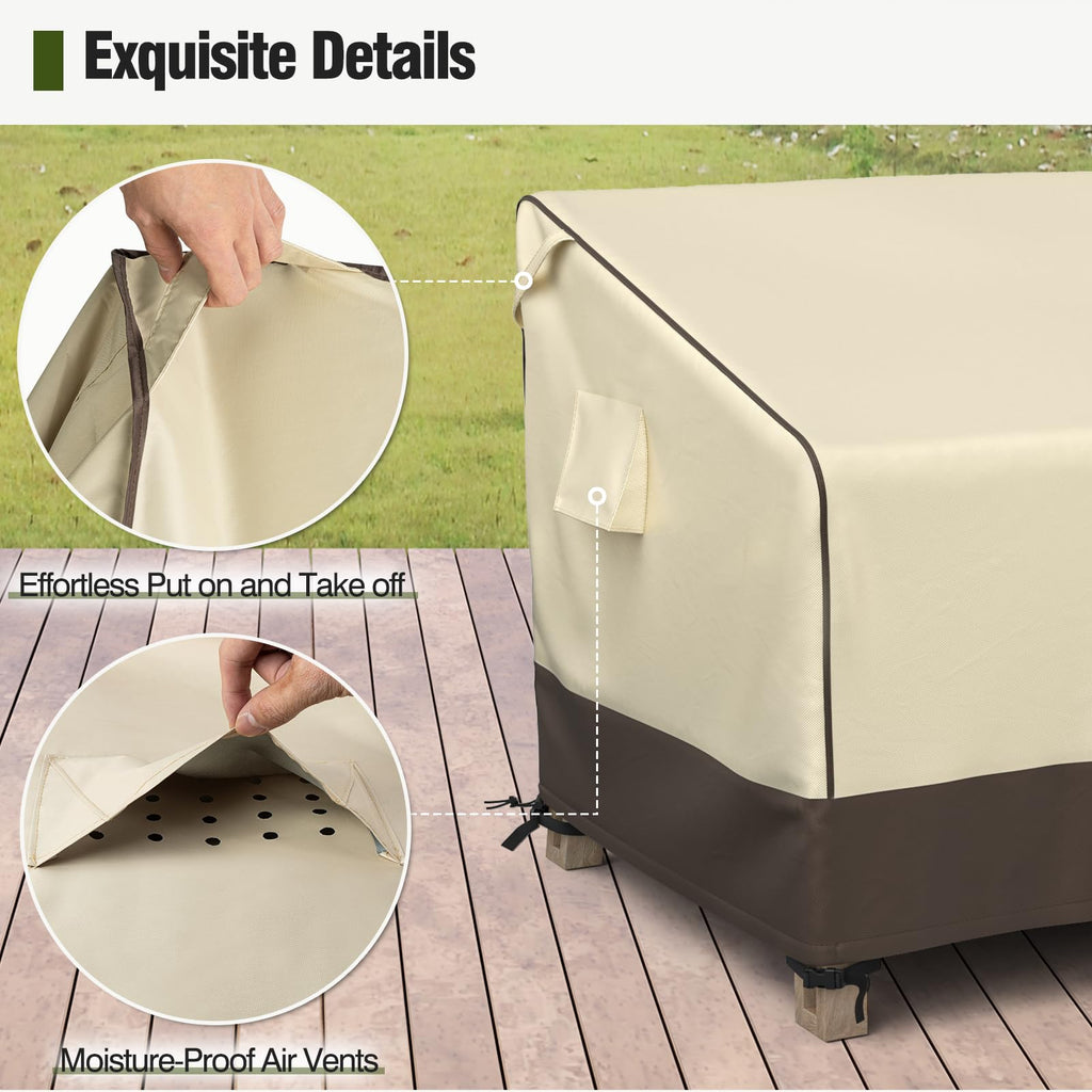 Waterproof, Outdoor Furniture Covers for Rocking & Adirondack Chairs, Fits up to 32"W x 37"D x 36"H, Moisture-proof &