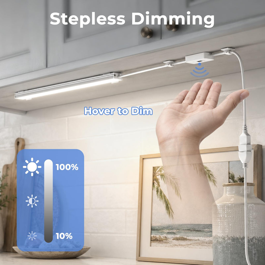 12in Plug in Under Cabinet Light Hand Wave Sensor Kitchen Light