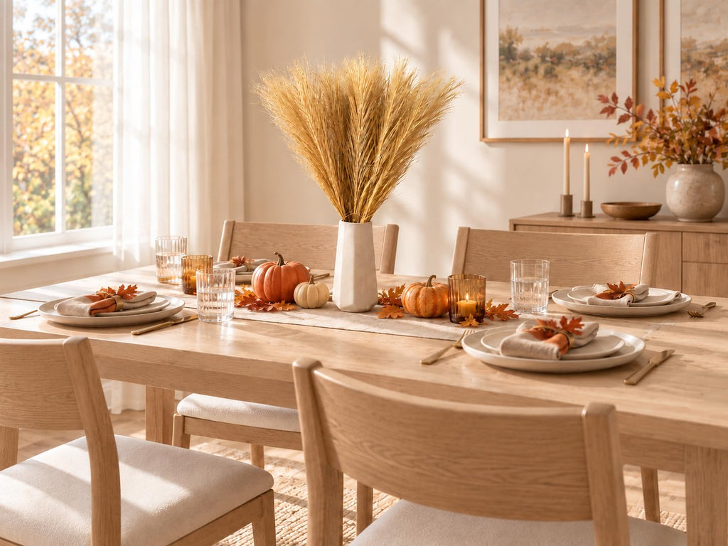 20 Stems Gold Faux Pampas Grass Centerpieces