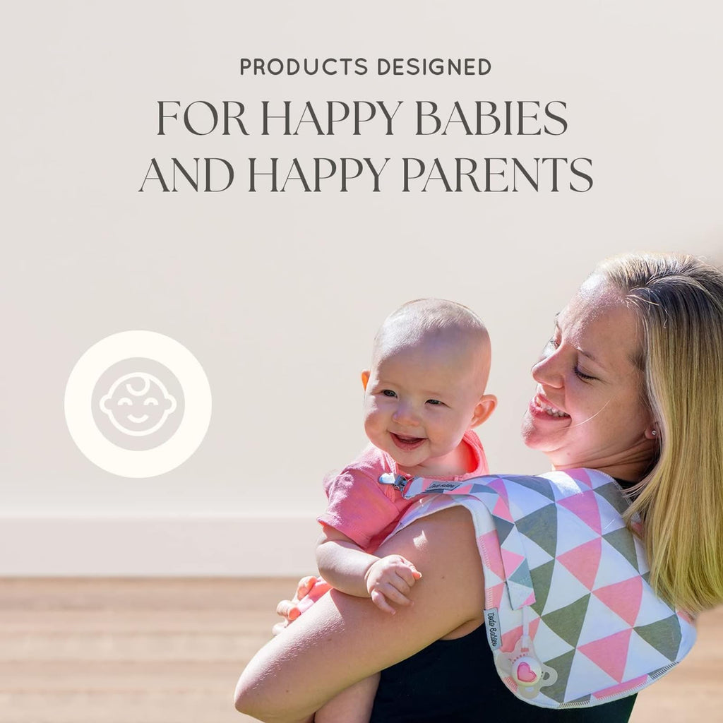 Burp Cloths for Babies - Soft Cotton Front & Fleece Back - Contoured Fit for Newborn Essentials - Pack of 5, 2