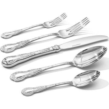 Silverware Set for 2, 10pc Vintage Flatware Set, 18/10 Stainless Steel