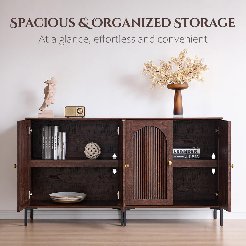 30.88" W Mid Century Modern TV Stands, Brown