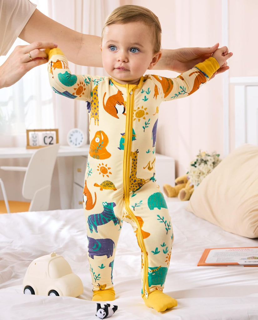Viscose Baby Footie Pajama, Zipper Sleeper Boys Girls