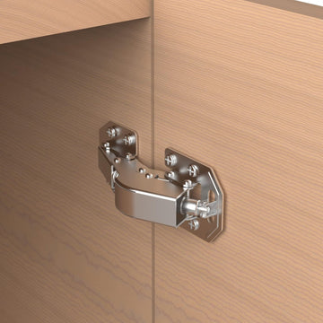 4 Pack 90 Degree Soft Close Surface Mount Spring Hinges, Easy Installation No Pre-drilled, Noiseless Frameless Hidden