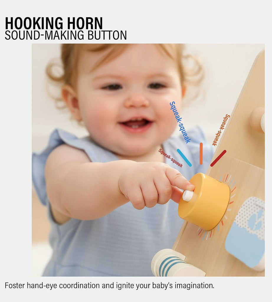 Wooden Baby Push Walker, in-1 Montessori Activity Center