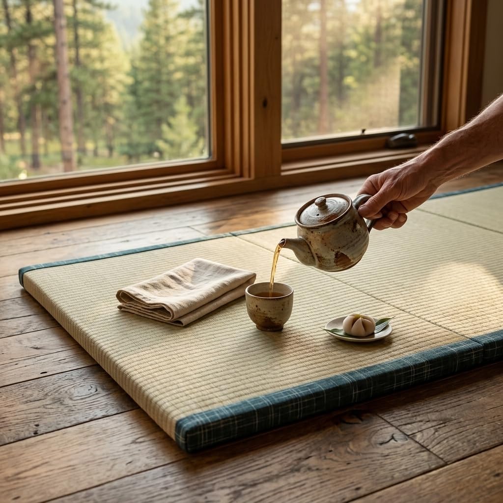 Japanese Floor Mattress Foldable Tatami Mats Folding Tatami Futon Mattress Rush Grass Floor Bed 35.4"x78.7"x1.2"(2